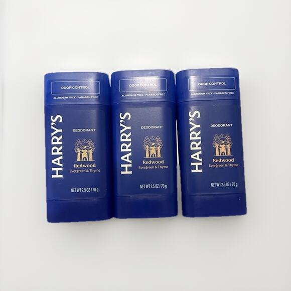 3 Pack Harry's Redwood Deodorant for Men 2.5oz Odor Control - Picture 1 of 2